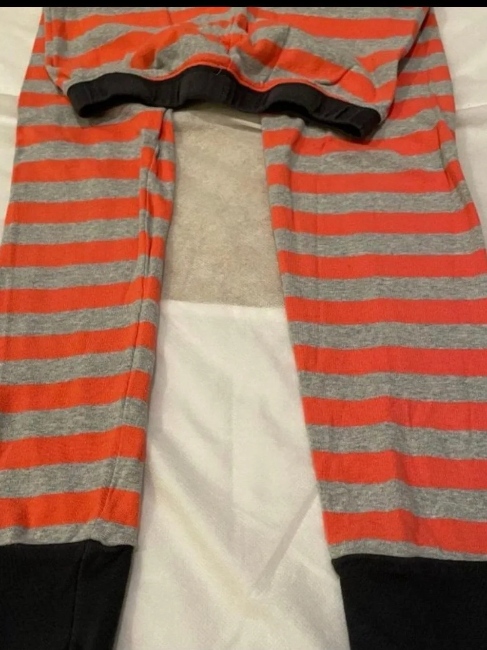 OshKosh B'gosh Boys Pajama Set Size 10 Gray Ninja Top Red Stripe Pants Cotton Sl